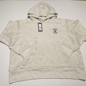 Alpine Design Womens Fleece Hoodie Size Large Cream Pullover Hooded Relax Fit‎